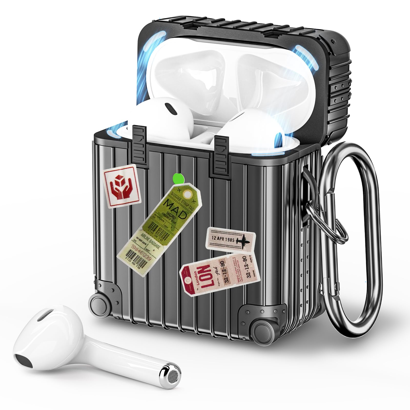 Amazon | V-MORO AirPods ケース カバーAirPods第1/2世代に適用 エアー